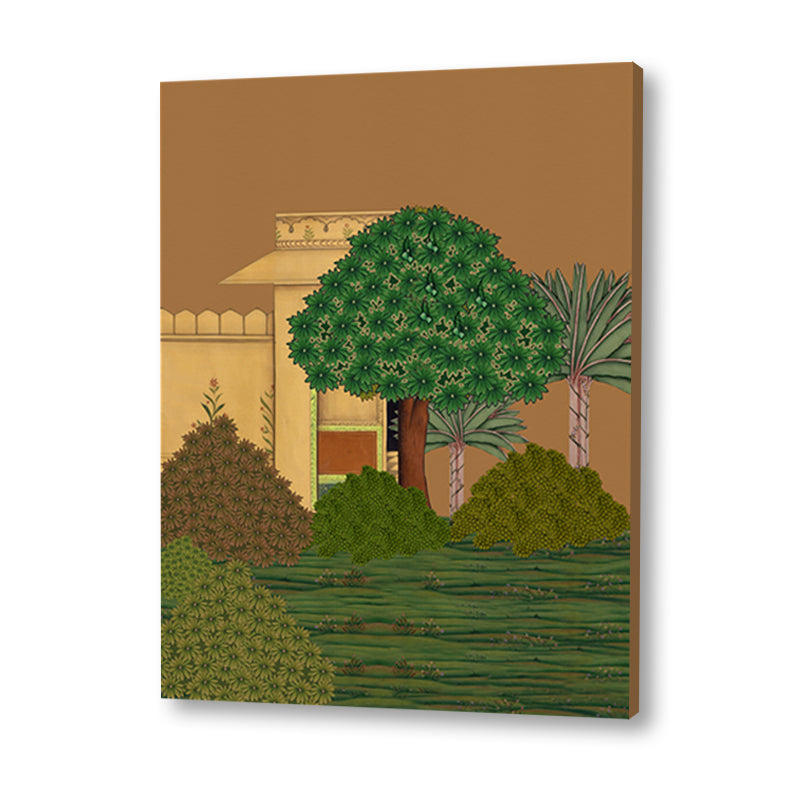 Pichwai Palace 1 Traditional Artwork Canvas Print for Wall