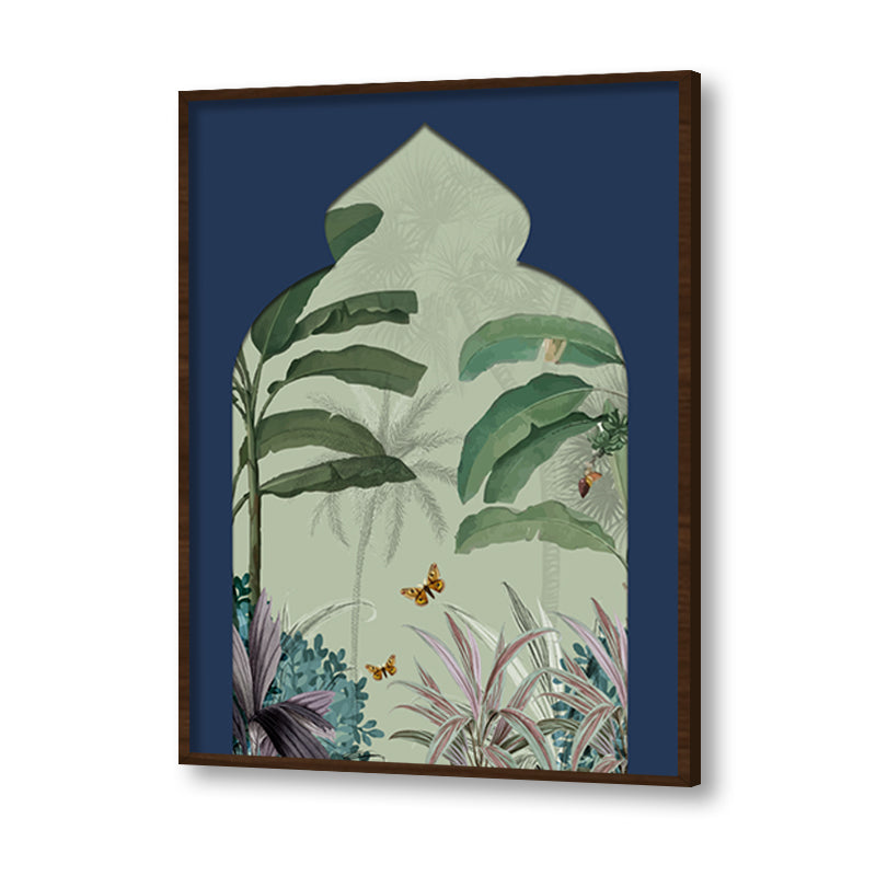 Pichwai Garden 2 Traditional Artwork Canvas Print for Wall