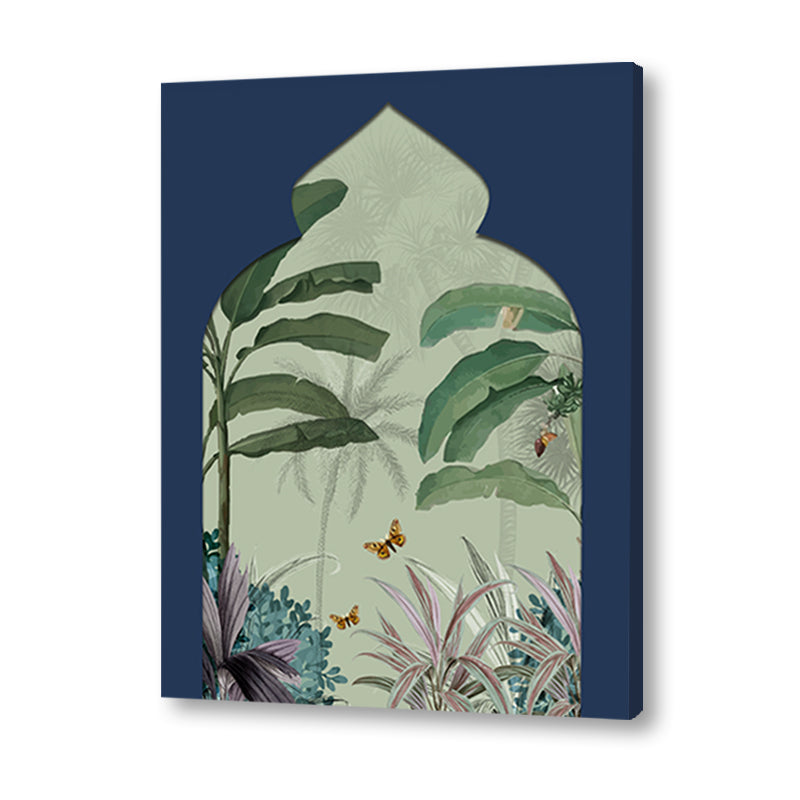 Pichwai Garden 2 Traditional Artwork Canvas Print for Wall