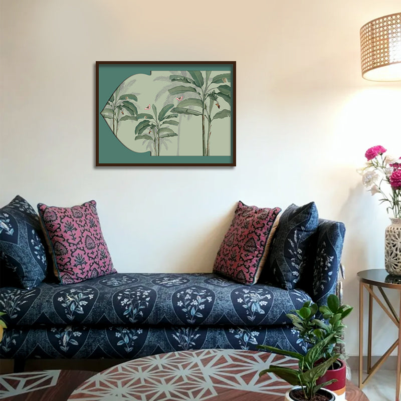 Pichwai Garden 3 Traditional Artwork Canvas Print for Wall