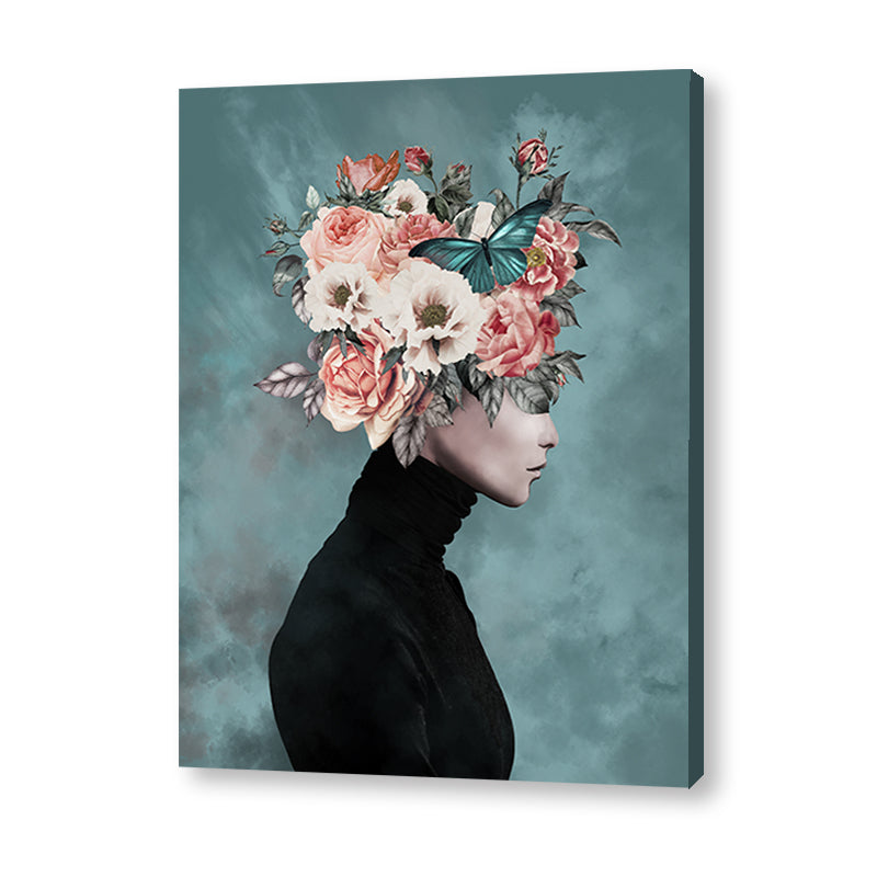 The Floral Crown Vintage Artwork Canvas Print for Wall