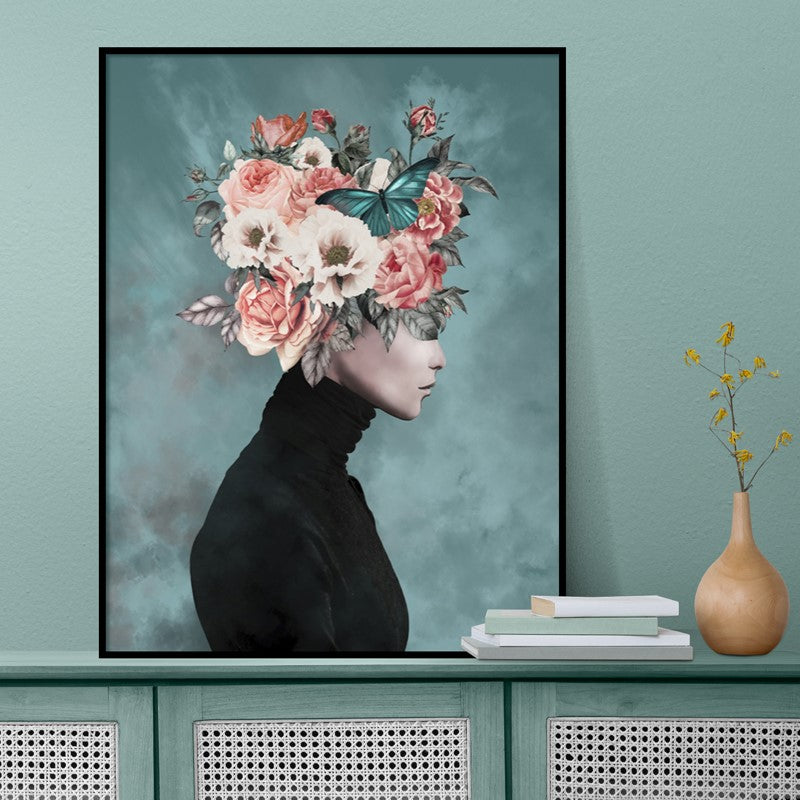 The Floral Crown Vintage Artwork Canvas Print for Wall